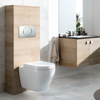 Lave mains couleur chêne pour wc ou petite salle de bain