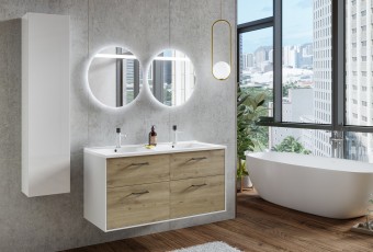 Meuble De Salle De Bain Odeya Chene Vert